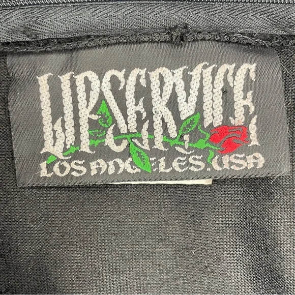 Vintage 90s Lip Service Crushed Velvet Lace Up Corset Maxi Dress - Black - Picture 3 of 14